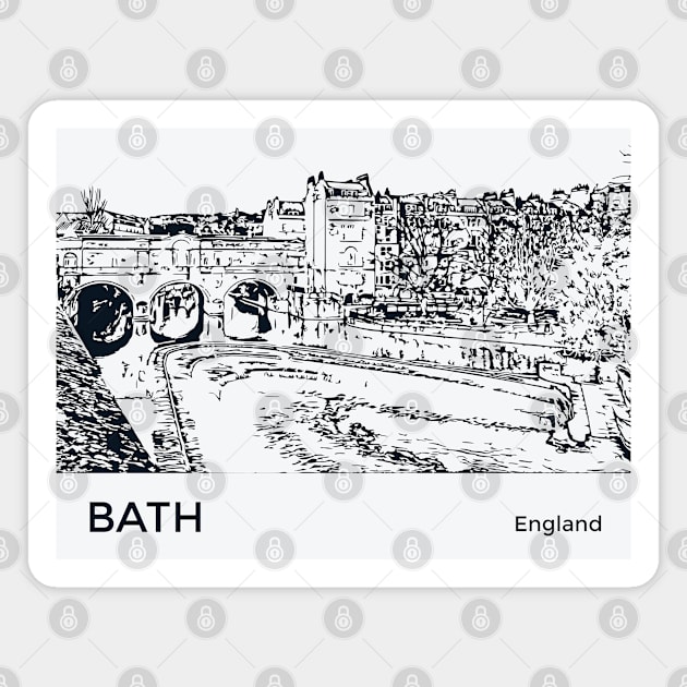 Bath English Magnet by Lakeric